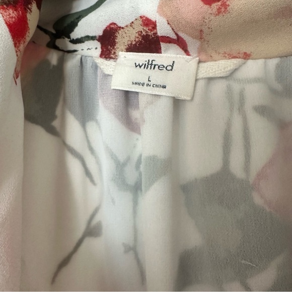 Aritzia Wilfred Sabine Dress White Floral Size L - Picture 8 of 12